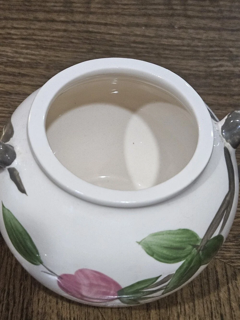 Vintage Desert Rose Double Handled Sugar Bowl And Lid